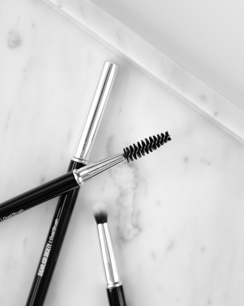 A close up of both the Lash Extensions Brush and Brush Wand ends.