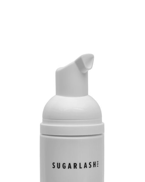 Bottle of LashPURE cleanser for eyelash extensions.