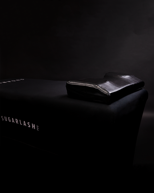 Ergonomic Lash Extensions Pillow with a Faux Leather Cover