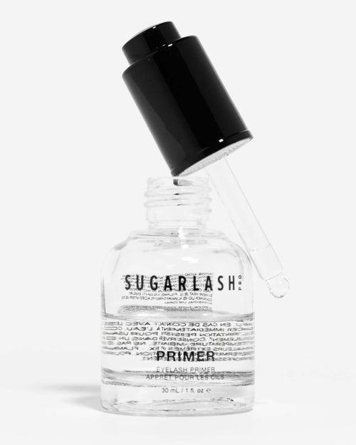Bottle of lash extension Primer with dropper applicator.